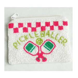 Monedero Mini con Diseño de Pickleball con Cuentas, Hecho a Mano, Ecológico, Duradero, con Cierre de Cremallera, para Llevar Efectivo, Monedas y Tarjetas, para Niñas y Mujeres - Product Image 2