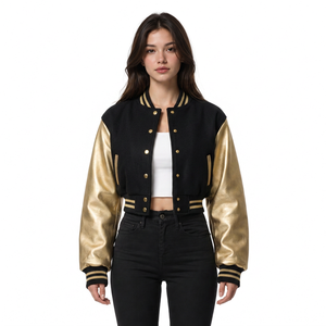 Low MOQ Womens Varsity <b>Jacket</b> Oversized Fit Custom <b>Patches</b> <b>for</b> Online Fashion Brands Wholesale Bulk Supply - Product Image 6