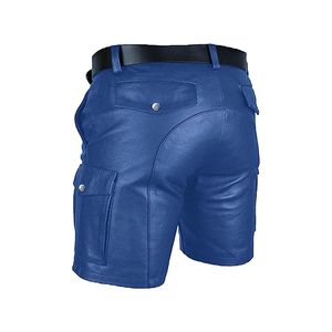 Shorts en cuir véritable OEM à motif enduit, taille personnalisée, pour l'extérieur, qualité supérieure, vente en gros, prix abordable - Product Image 5
