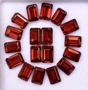Pierre précieuse naturelle grenat rouge octogonal facetté, pierre brute pour la fabrication de bijoux, fournisseur en gros Zubeda Gems du Rajasthan, 20 carats - Product Image 5