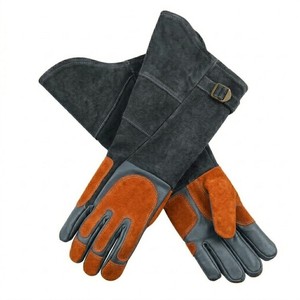 Professional Industrial Welding Leather <b>Gloves</b> Fireproof Heat Protection Gauntlet Welders Safety <b>Gloves</b> Europe Top - Product Image 3