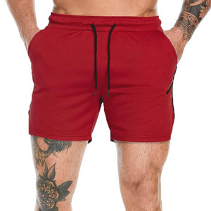 Pantalones Cortos Deportivos Casuales para Hombre, de Lona con Estampado de Letras Rojas, Tejidos, Transpirables, con Logotipo Frontal, Cintura Media con Cordón Ajustable, de Secado Rápido - Product Image 1
