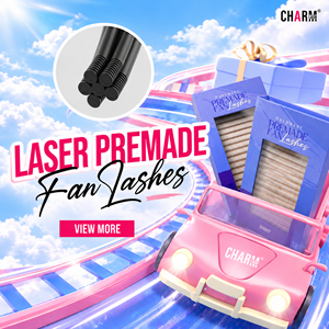 Charmlash Faux Mink <b>Lashes</b> Wholesale Promade <b>Lash</b> Extension <b>Fans</b> 6mm Short Stem <b>Lashes</b> 10d Custom Glue Tape Custom Box 3d-20d - Product Image 1