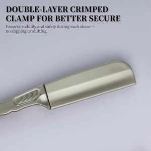 Red Handle Stainless Steel <b>Razor</b> With <b>Single</b> <b>Blade</b> And ABS Plastic Grip For Precision Shaving - Product Image 2