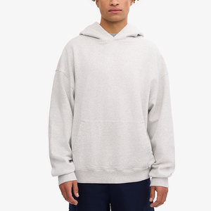 Sudadera con Capucha Extra Grande para Hombre, Color Sólido, Algodón French Terry, Corte Casual, para Otoño - Product Image 5