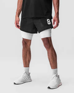 <b>Men</b> Sports Training <b>Shorts</b> 2-in-1 Running <b>Shorts</b> with <b>Compression</b> Layer Quick Dry Lightweight Activewear - Product Image 1