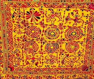 กุจาราติพันธุ์อินเดีย Banjara ผ้าฝ้ายโบฮีเมียนแขวนผนังแนวตั้งฤดูใบไม้ผลิวันเกิดตกแต่งบ้านแจกันประตู - Product Image 5