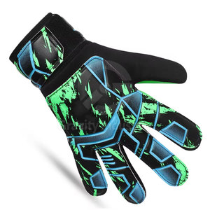 Latest Design High Quality Leather Goalkeeper Gloves Non-Slip Breathable Adjustable Wrist <b>Strap</b> Low MOQ - Product Image 3