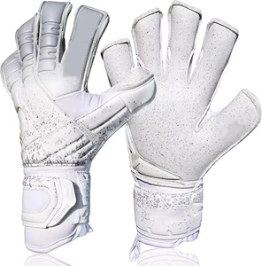 Professional Leather Latex Full-<b>Finger</b> Goalkeeper Gloves Adjustable Wrist <b>Strap</b> 4mm Breathable Customizable Sizes Reasonable - Product Image 1