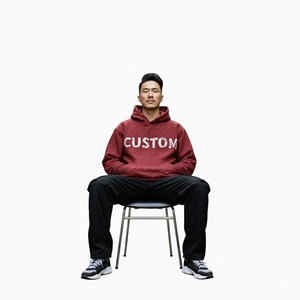 เสื้อฮู้ดดี้ผ้าฟลีซคุณภาพสูง สไตล์สตรีทแวร์ ตกแต่งเพชรเม็ดใหญ่พิเศษ ล้างสีแบบแอซิดวอช ผ้าฝ้าย 100% ใส่สบาย แห้งเร็ว - Product Image 4