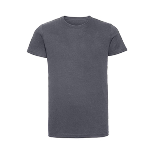 เสื้อยืดแขนสั้นสีดำสำหรับผู้ชาย ผ้าฝ้าย 100% ทรงปกติ สวมใส่สบาย คอกลม สีพื้น ผ้าเจอร์ซีย์ถัก - Product Image 6