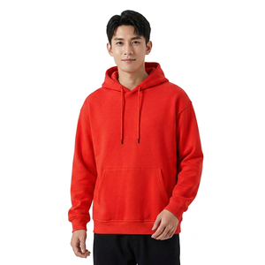 Sweat-shirt à capuche jaune pour homme, coupe classique, en molleton de coton, décontracté, pour l'automne, avec poches, logo frontal, anti-boulochage - Product Image 6