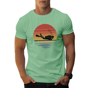 T-shirt noir uni à manches longues pour homme, style mode, imprimé, vente en gros du fabricant, vêtements d'été - Product Image 4