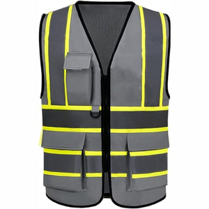 Gilet de sécurité pour hommes en polyester, protection incendie, bandes réfléchissantes, respirant, léger, haute visibilité, imperméable - Product Image 1