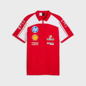 ชุดแข่งรถ F1 รุ่นใหม่ปี 2026 สำหรับผู้ชาย ผ้าฝ้าย 100% เป็นมิตรกับสิ่งแวดล้อม เนื้อผ้าเจอร์ซีย์แบบเรียบ ระบายอากาศได้ดี เสื้อแขนสั้นติดกระดุม น้ำหนัก 240 กรัม - Product Image 1