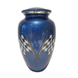 โกศบรรจุอัฐิสำหรับบุคคลสำคัญ ทำด้วยมือ สำหรับผู้ใหญ่ สไตล์อเมริกัน สีฟ้า ทำจากโลหะผสม มีจำหน่าย - Product Image 1