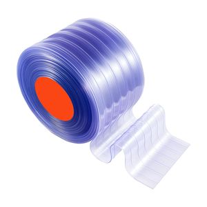 Tenda a Strisce in PVC Trasparente, Lunghezza 30,7 m x Larghezza 30,5 cm, Striscia in Plastica Nervata per Porte, Tenda per Congelatori e Refrigeratori, Forniture per Supermercati - Product Image 6