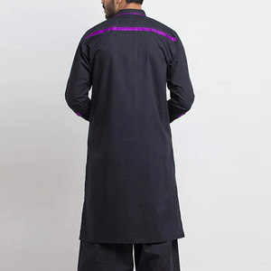 Shalwar Kameez pour homme, manches longues, tissu respirant, vêtement traditionnel élégant pour occasions festives et formelles - Product Image 4