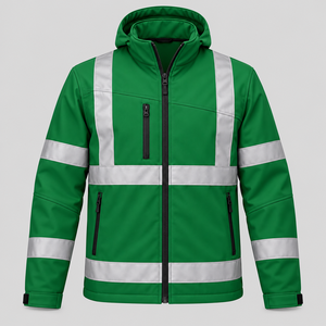 Chaqueta de seguridad profesional hecha con materiales resistentes, reflectante, con visibilidad garantizada y transpirable, adecuada para la construcción. - Product Image 1