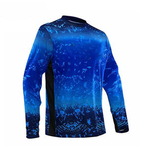 Chemise de pêche en coton et fibre de bambou tricotée pour homme, manches longues, impression numérique, respirante, séchage rapide, UPF 50, avec capuche - Product Image 5