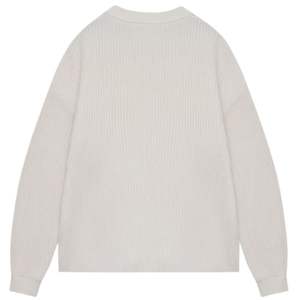 Pull ras du cou côtelé en maille de coton doux, délavé effet vieilli, à manches longues, style minimaliste décontracté pour homme, coupe confortable, qualité supérieure - Product Image 2