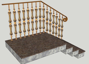 Balustrade d'escalier décorative en fer forgé de qualité supérieure, fabriquée à la main par des artisans métalliques qualifiés - Product Image 2