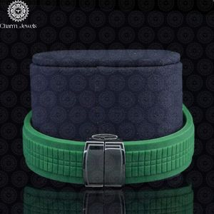 Charm_Jewels Luxury Women's Stainless Steel <b>Watch</b> 38mm Round Analog Quartz Green Silicone Band Luminous Fashion Design - Product Image 3