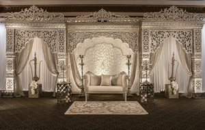Royal Rajwada Professional Wedding Fibre Stage Luxury Backdrop Lightweight Design Carved <b>Arch</b> Traditional Indian Wedding <b>Decor</b> - Product Image 6
