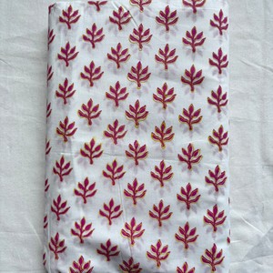 Floral Print Hand Block Printed Indian Cotton <b>Fabric</b> for Women's Clothing Home Decor Curtains Covers and Toys - Product Image 2