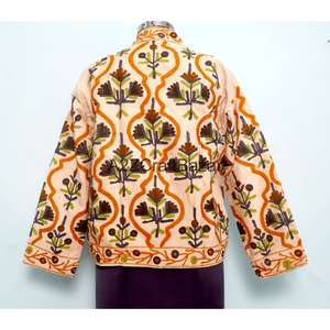 Chaqueta con Cuello Mandarín y Bordado Floral, Forro de Algodón Hecho a Mano, Ecológica, Transpirable, de Secado Rápido, para Invierno y Otoño - Product Image 5