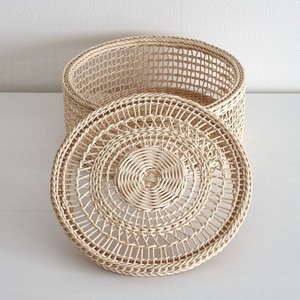 Rattan box handmade natural boxes <b>cheap</b> price jewelry storage <b>basket</b> container with lid for sale - Product Image 5