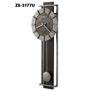 Horloge murale à pendule géométrique en métal noir et or de luxe, décoration abstraite moderne pour salon, hôtel, bureau et villa - Product Image 3