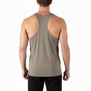 Premium Stitching Sports Running Fitness Training Racerback Undershirt Vest <b>Singlet</b> <b>Mens</b> Workout Wholesale Tank Tops 100% Cotton - Product Image 2