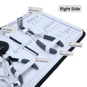 Hair Extension Tools Kit with 7In <b>Tape</b> In Plier 5 Micro Bead Crimping & Removal Pliers Keratin Bond Cutter Hook Loop Accessories - Product Image 4