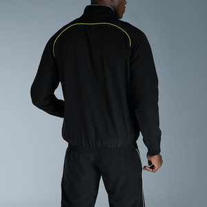 Ensemble de survêtement athlétique pour homme avec logo personnalisé, deux pièces, en nylon et polyester, coupe-vent, décontracté - Product Image 2