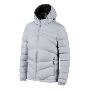 Fully Customized Men's Waterproof Canvas Puffer <b>Jackets</b> Polyester Wadding Filled Winter DDP Shipping - Product Image 4