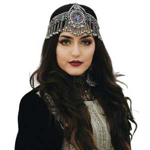 Coiffe vintage afghane Kuchi à prix compétitif, pièce unique, avec broderie de perles, pour mariage, fiançailles, fête - Product Image 1