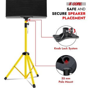 Par de Soportes para Altavoces de 5 Niveles, Ajustables en Altura, para PA, DJ, Trípode, Soportes para Monitores de Estudio con Inserto de 35 mm - Product Image 3