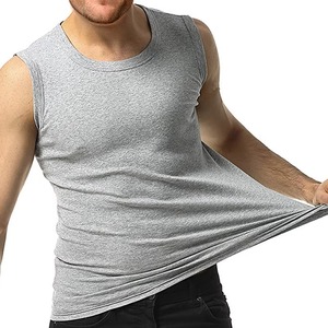 Débardeur de sport 100 % coton sans manches pour fitness, musculation, course à pied et entraînement en salle de sport – Respirant avec logo frontal - Product Image 5