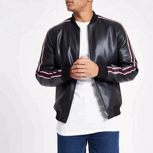 Custom Made Wholesale Winter Utility PU Windbreaker Coat Clothes Motorcycle Fleece <b>Synthetic</b> <b>Leather</b> Jacket for Men - Product Image 4