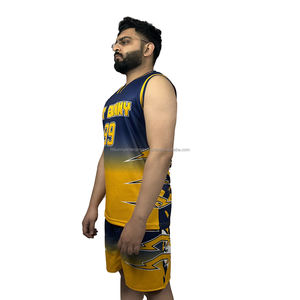 Usine directe en gros ensemble d'uniformes de basket-ball personnalisés respirant évacuation de l'humidité Sublimation durable vêtements de sport d'équipe de grande taille - Product Image 5