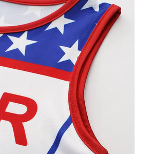 Robe de cheerleading patriotique pour enfants, uniforme de style jupe imprimé étoiles et rayures pour enfants - Product Image 4