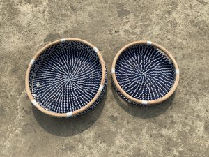 Handwoven Bamboo Storage <b>Basket</b> Set With Handles Natural <b>Wicker</b> Organizer <b>Basket</b> Eco Friendly Home Storage <b>Basket</b> - Product Image 6