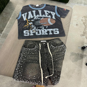 Shorts en jean déchirés pour hommes, personnalisables avec logo, vente en gros, style vintage streetwear, haute qualité - Product Image 3