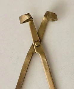 Hand Forged Brass & Stainless Steel Cross & Stick Shape <b>Candle</b> <b>Wick</b> Trimmer Scissors Eco-Friendly Deep Reach Clean Burn Tool - Product Image 3