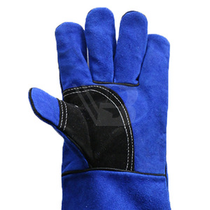 Heavy Duty 14 Inches Heat-resistant Cow Split Leather <b>Long</b> Safety Working Welding <b>Gloves</b> for Welder - Product Image 3