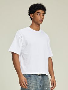 เสื้อยืดผู้ชายทรงสลิมฟิตแบบใหม่ ขายส่ง ล้างสีแบบแอซิดวอช คอกลม แขนสั้น ล้างสีแบบสโตนวอช มีโลโก้ด้านหน้า มีหลายขนาดให้เลือก - Product Image 4