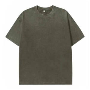 Colección de Camisetas Vintage Lavadas, Camisetas Casuales de Manga Corta de Algodón con Acabado Lavado Ácido, Impresión de Logotipo Personalizado, Diseños Bordados - Product Image 6