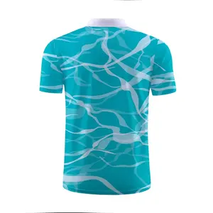 Polo zippé pour homme, séchage rapide, manches courtes, imprimé par sublimation, logo personnalisé, OEM - Product Image 6