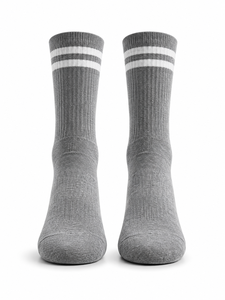 <b>White</b> Crew Woven Eco-Friendly Breathable Anti-Bacterial Quick Dry Anti-Slip Summer Sports <b>Socks</b> <b>Men's</b> Running Basketball Soccer - Product Image 2